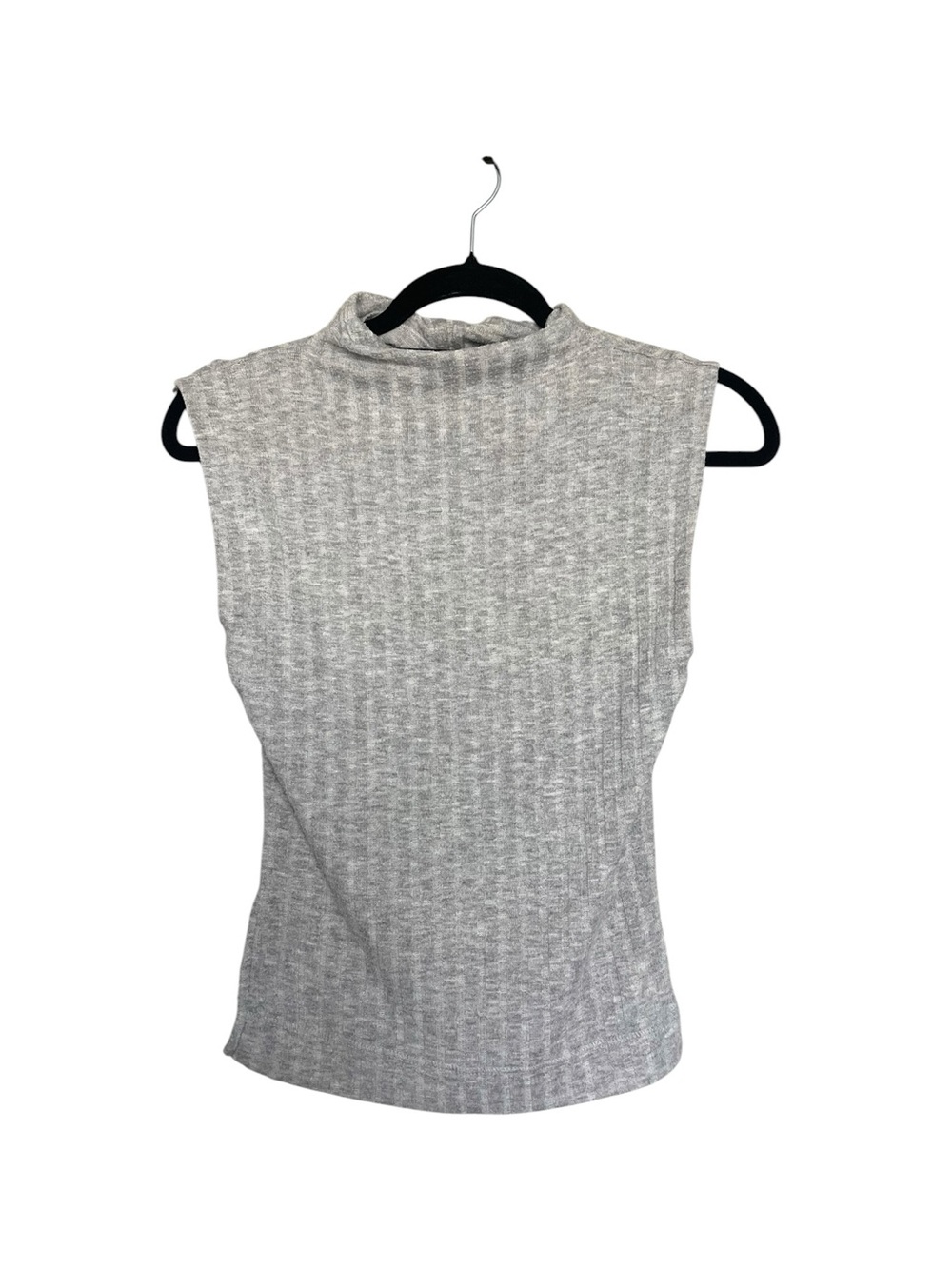 Free People Ribbed Sleeveless Mock Neck Tank - Gray